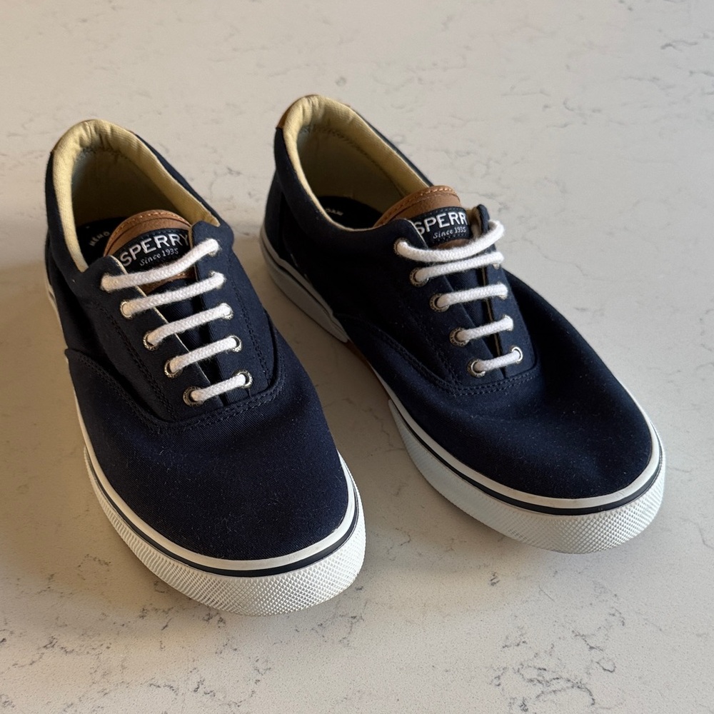 Sperry Men's Dark Blue Canvas Sneakers - Size 12